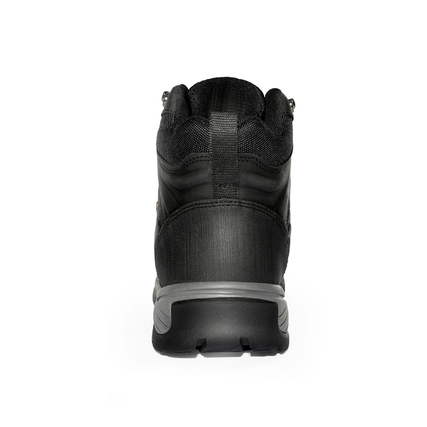 Men's Waterproof Leather Hiking Boots - BLACK - 4